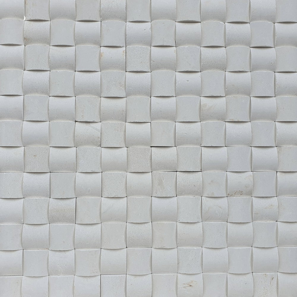 M3 Snake Skin White Travertine Split Face 300x300mm Matt Decorative Wall Tile