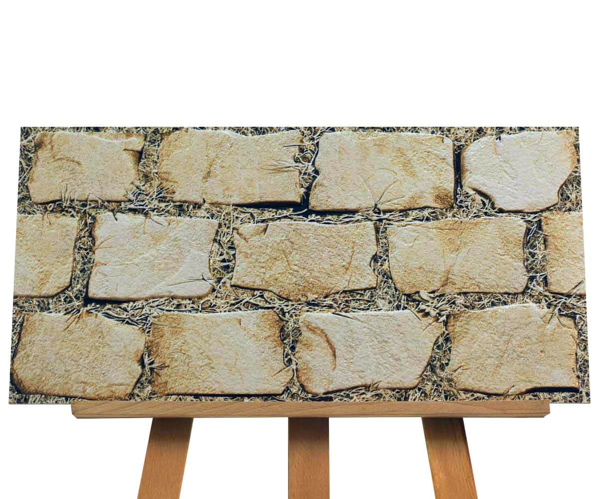 Gresie de perete Mudstone Milky Split Face Porțelan Mat rectificat 300x600mm