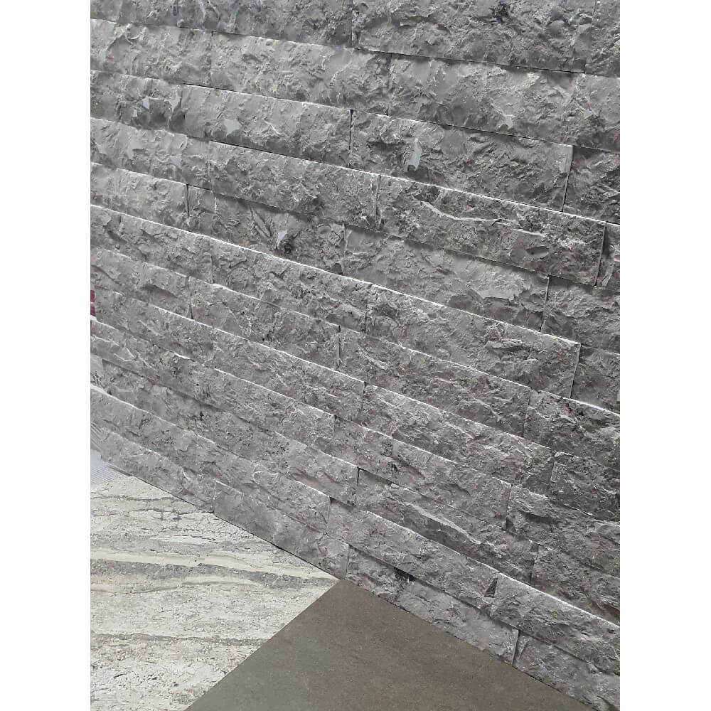 Mulley Grey Natural Stone Marble Split Face 300x70mm Decorative Wall Tile