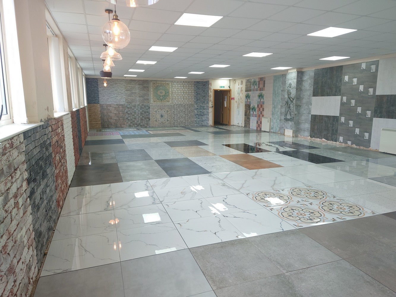 Nebula Sapphire Rectified Large Format Exotic Surface Stone Effect Porcelain 800x1600mm Floor & Wall Tiles