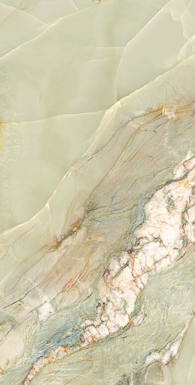 Onyx Smarald rectificat format mare suprafata exotica cu efect de piatra portelan 800x1600mm gresie si faianta 