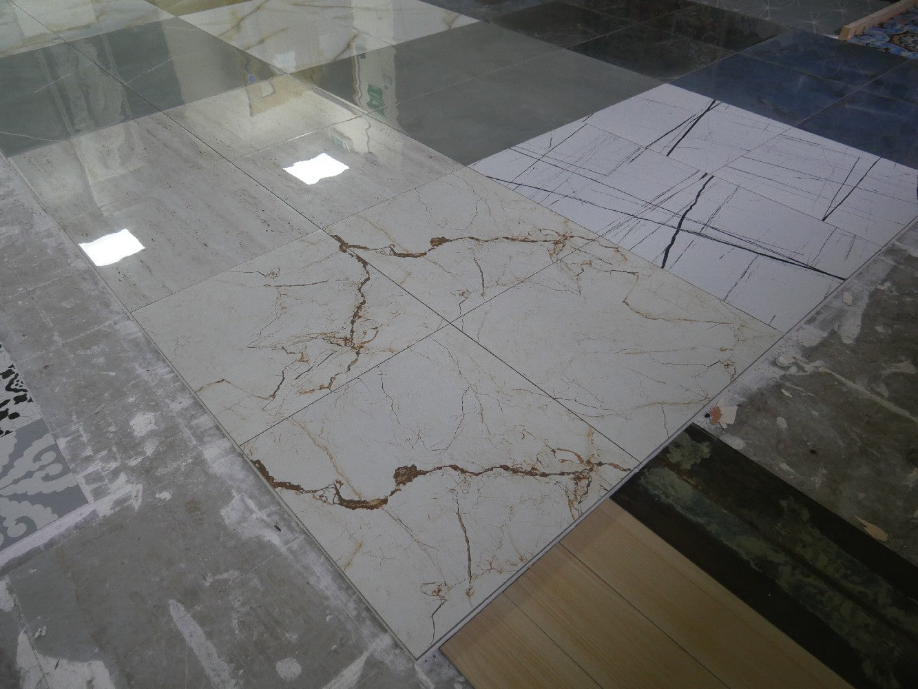 Pearl Vitara Brown Rectified Polished Glazed Porcelain 600x600mm Wall and Floor Tiles
