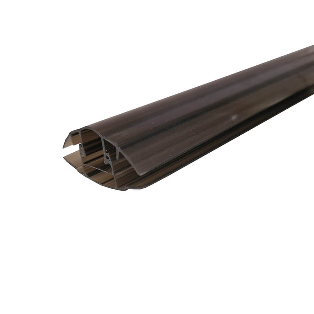 Polycarbonate Snap-Down Glazing Bar Bronze for Use With 4mm / 6mm / 8mm / 10mm Polycarbonate Roofing Sheet