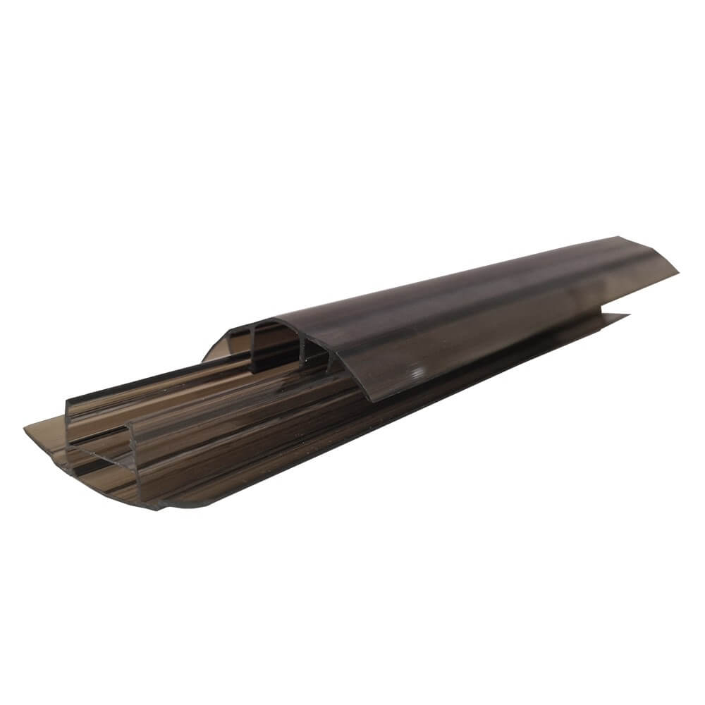 Polycarbonate Snap-Down Glazing Bar Bronze for Use With 4mm / 6mm / 8mm / 10mm Polycarbonate Roofing Sheet
