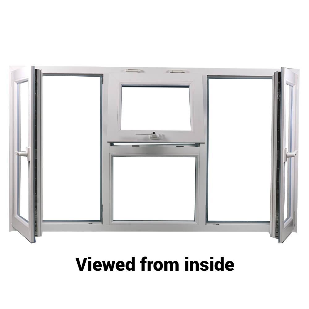 uPVC Side & Top Hung Tilt and Turn Double Glazed Window Frame and Glass 85mm UK 3 Gasket Seal - Multi Size