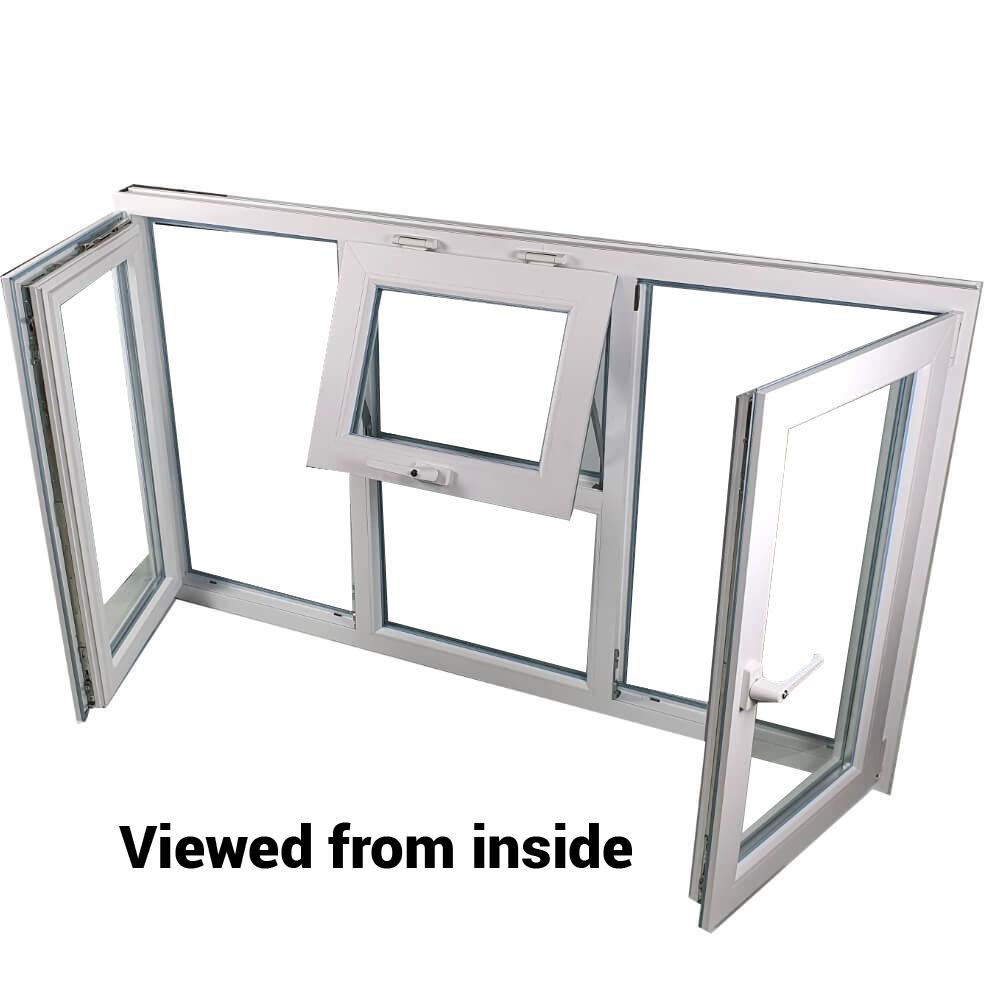UPVC Side & Top Hung, uchylna i obrotowa rama okienna z podwójnymi szybami i szkłem 85mm UK 3 Uszczelka - wiele rozmiarów