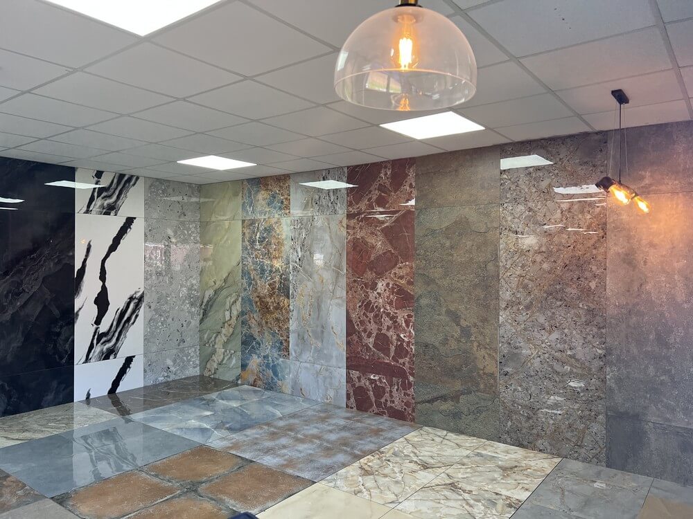 Nebula Sapphire Rectified Large Format Exotic Surface Stone Effect Por ...