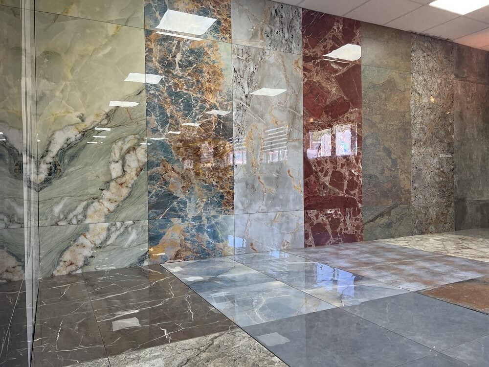 Nebula Sapphire Rectified Large Format Exotic Surface Stone Effect Por ...