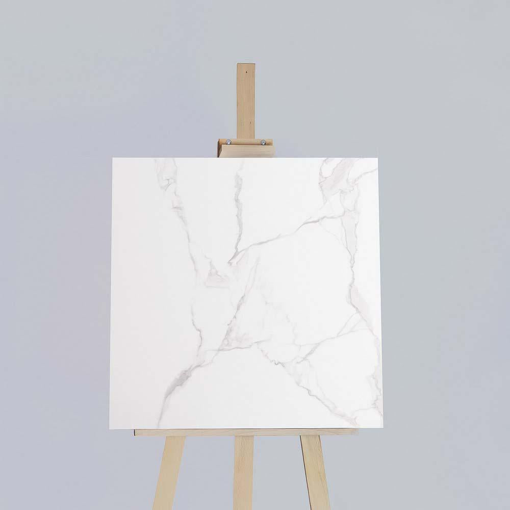 Rossa Bianco Rectified Polished Porcelain 600x600mm Wall and Floor Tile (6005)
