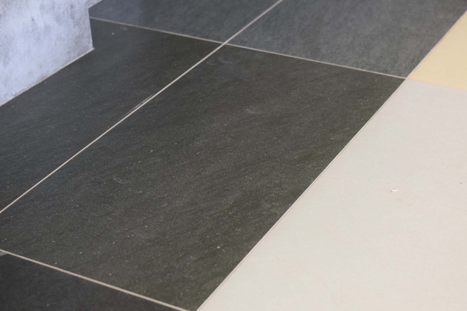 Satto Black Rectified Large Format Matt Stone Effect Porcelain Floor & Wall Tiles 600x1200mm (12595)