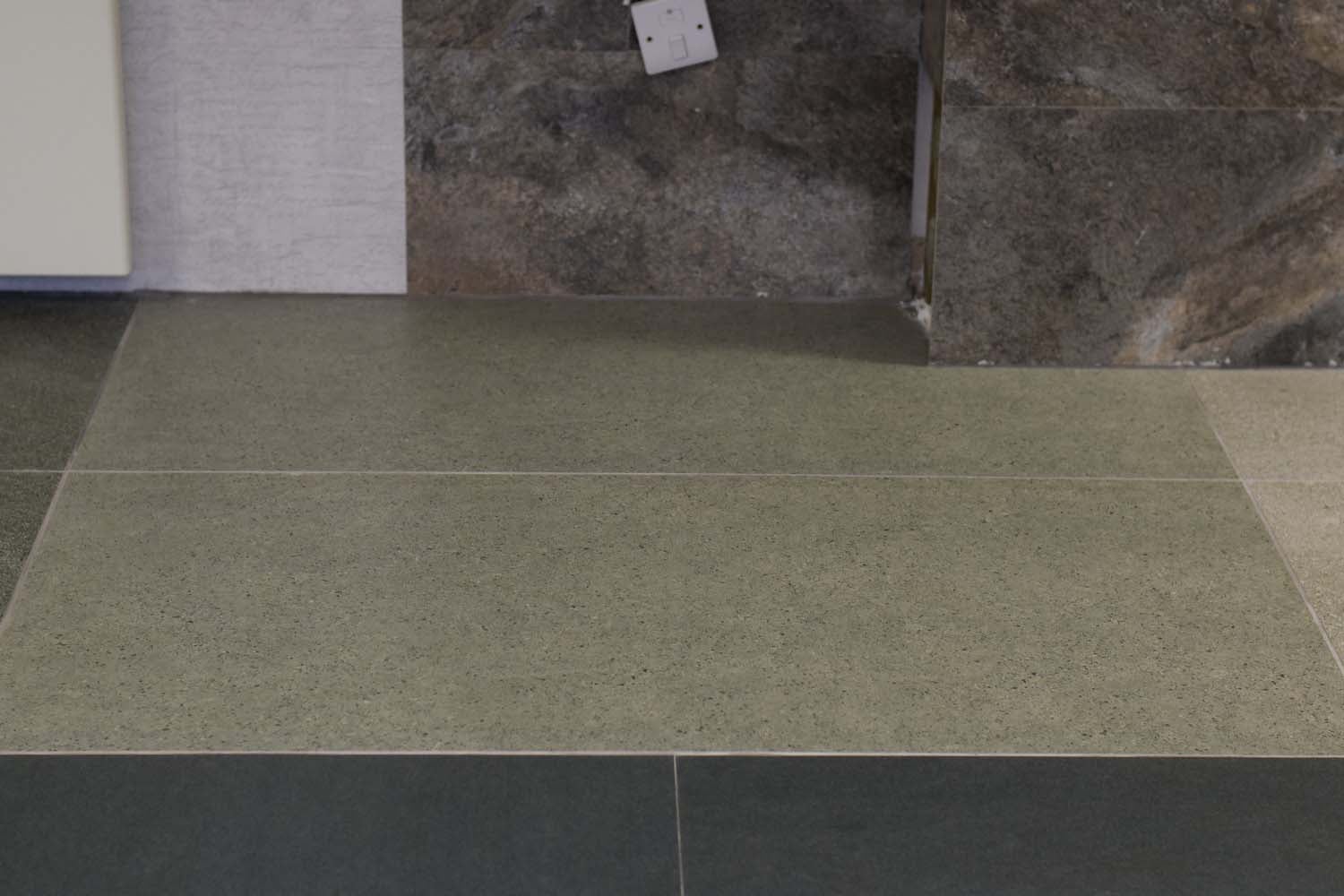 Satto Silver Rectified Large Format Matt Stone Effect Porcelain Floor & Wall Tiles 600x1200mm (12594)