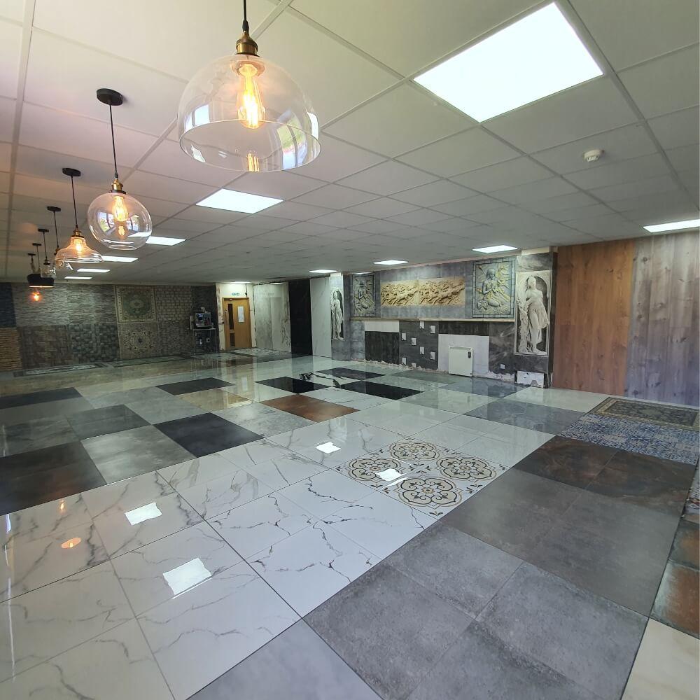 Skiffer Rectified Large Format Matt Stone Effect Porcelain Floor Tiles 1200x1200mm Floor & Wall Tiles