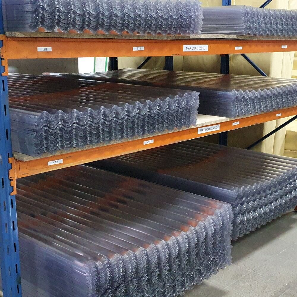 Stormproof & Heavy Duty, Super Heavy Weight & Heavy Industrial Corrugated Polycarbonate Sheets Double Side UV Protection