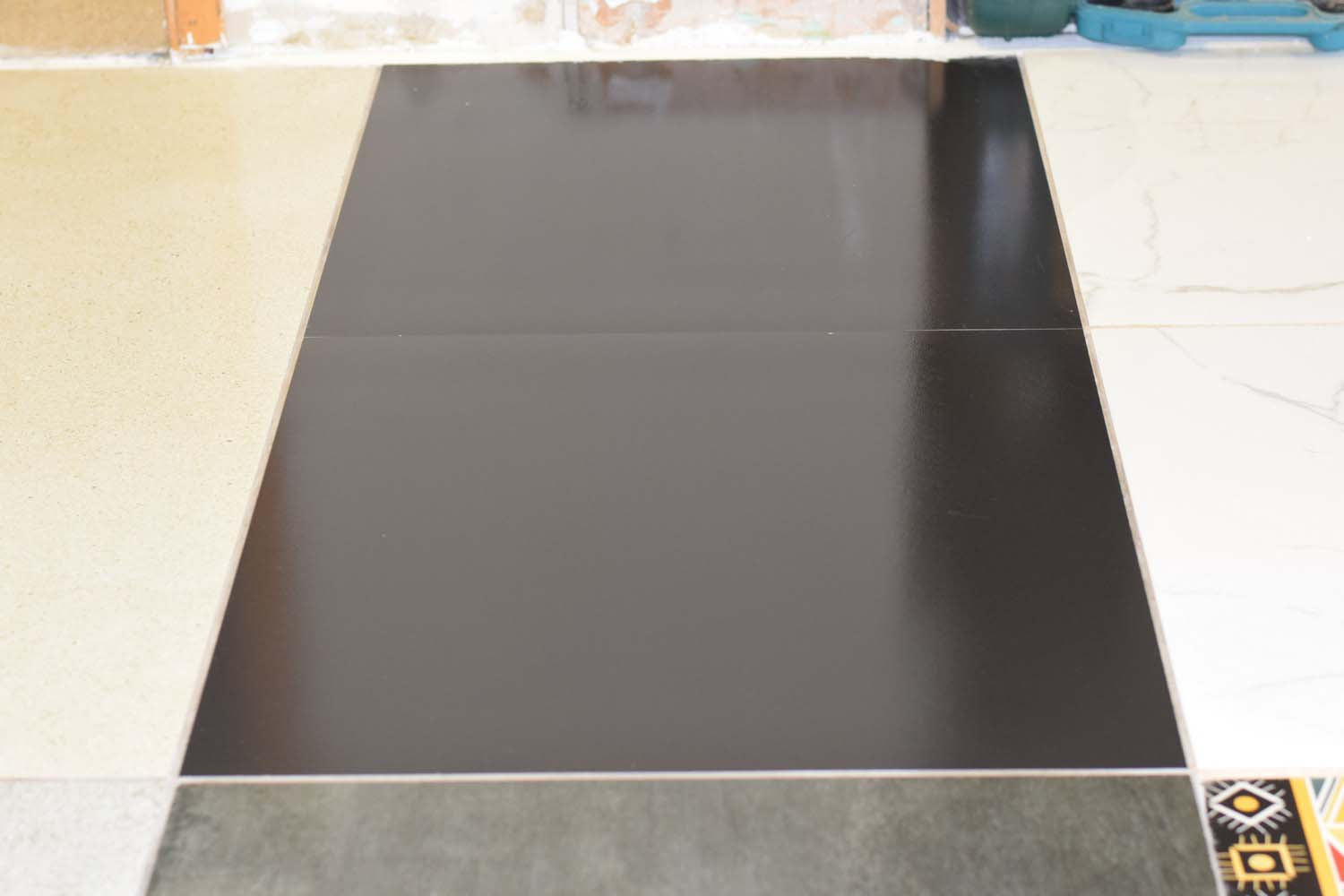 Super Mega Black Rectified Matt Porcelain 600x600mm Wall and Floor Tile
