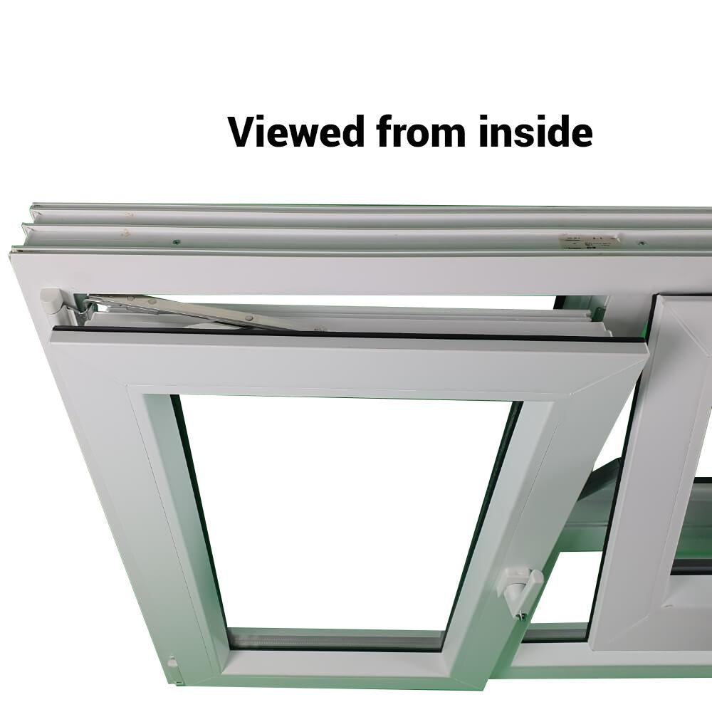 UPVC lewa lub prawa i górna zawieszona rama okienna z podwójnymi szybami i szkłem 85 mm UK 2 Uszczelka - wiele rozmiarów