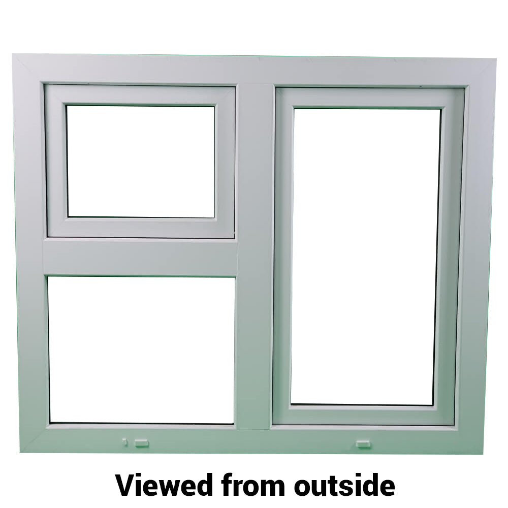 uPVC Stânga sau Dreapta și Sus Agățat și Rotire Cadru de fereastră cu geam dublu și sticlă 70 mm UK 2 Garnitură de etanșare - Dimensiuni multiple