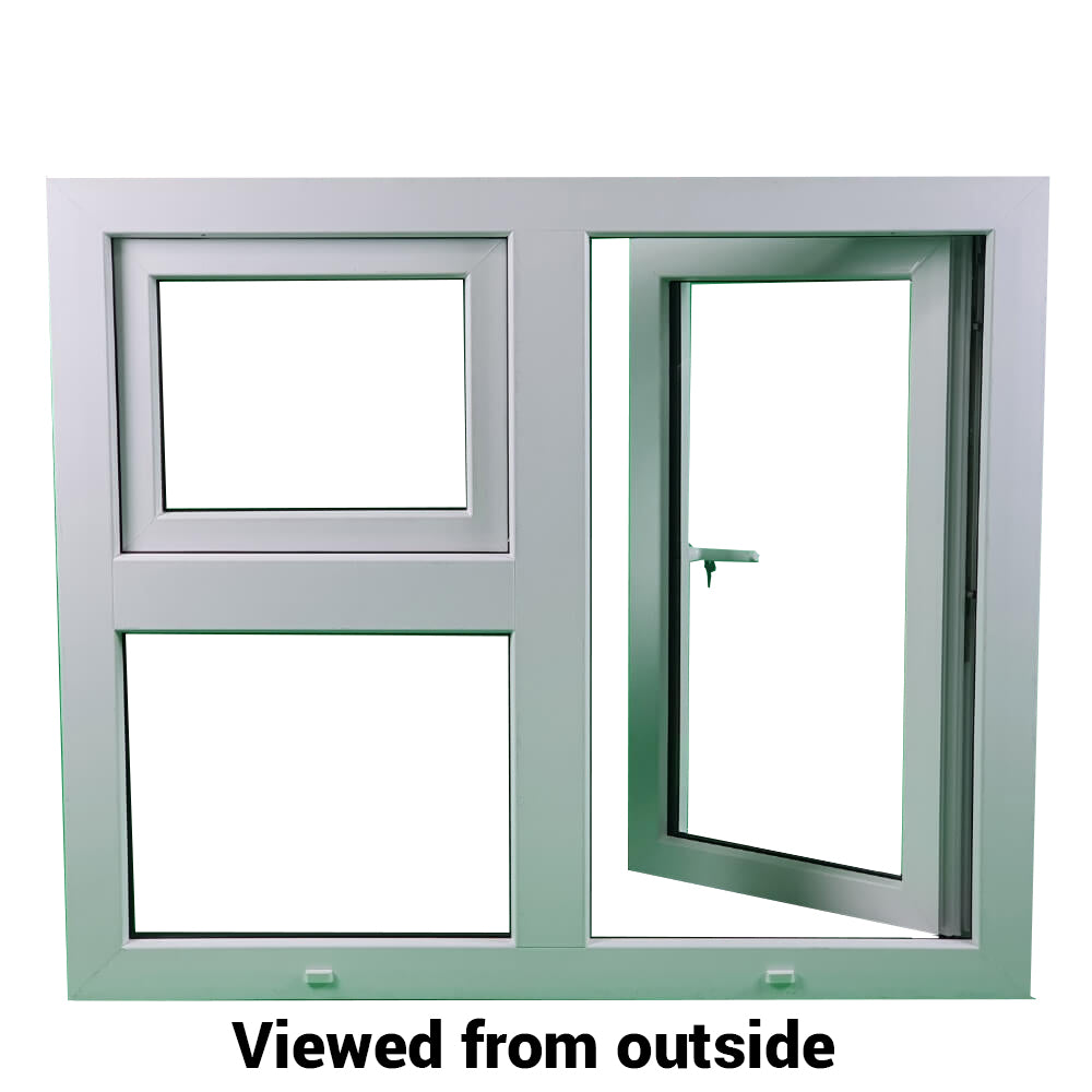 uPVC Stânga sau Dreapta și Sus Agățat și Rotire Cadru de fereastră cu geam dublu și sticlă 70 mm UK 2 Garnitură de etanșare - Dimensiuni multiple