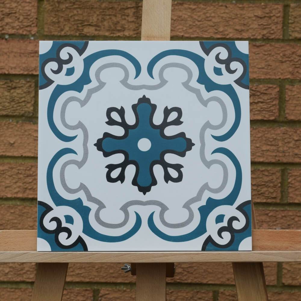 Victorian Blue Bell Rectified Matt Ceramic 300x300mm Wall and Floor Tile