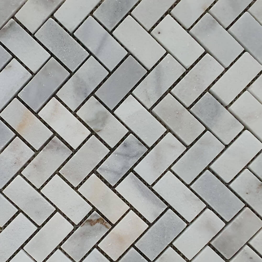 Placi de perete din mozaic din marmură albă