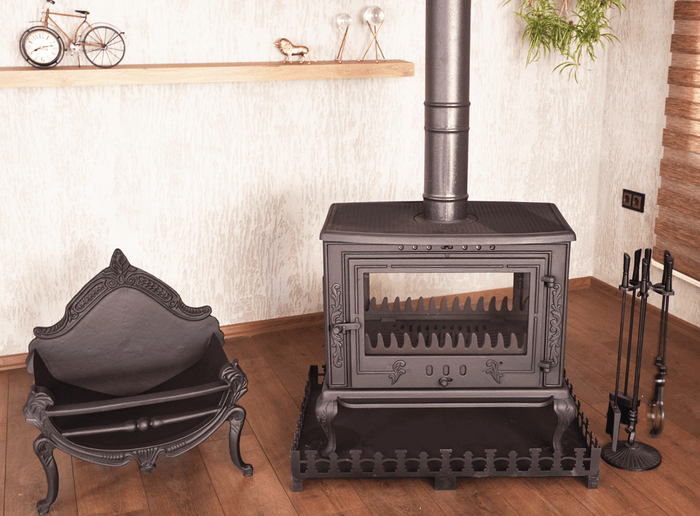 Wood Burning Stove Fireplace 110kg Cast Iron Body – Decoridea
