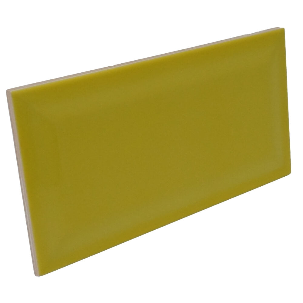 Yellow Metro Brick Tiles 100x200mm Diamentowa dekoracyjna polerowana płytka ścienna