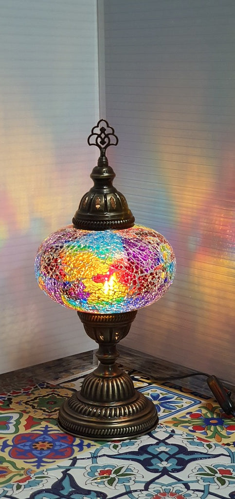 Mix Coloured Turkish Tiffany Mosaic Oriental Decorative Table Lamp LED Light From £31.90 - Decoridea.co.uk