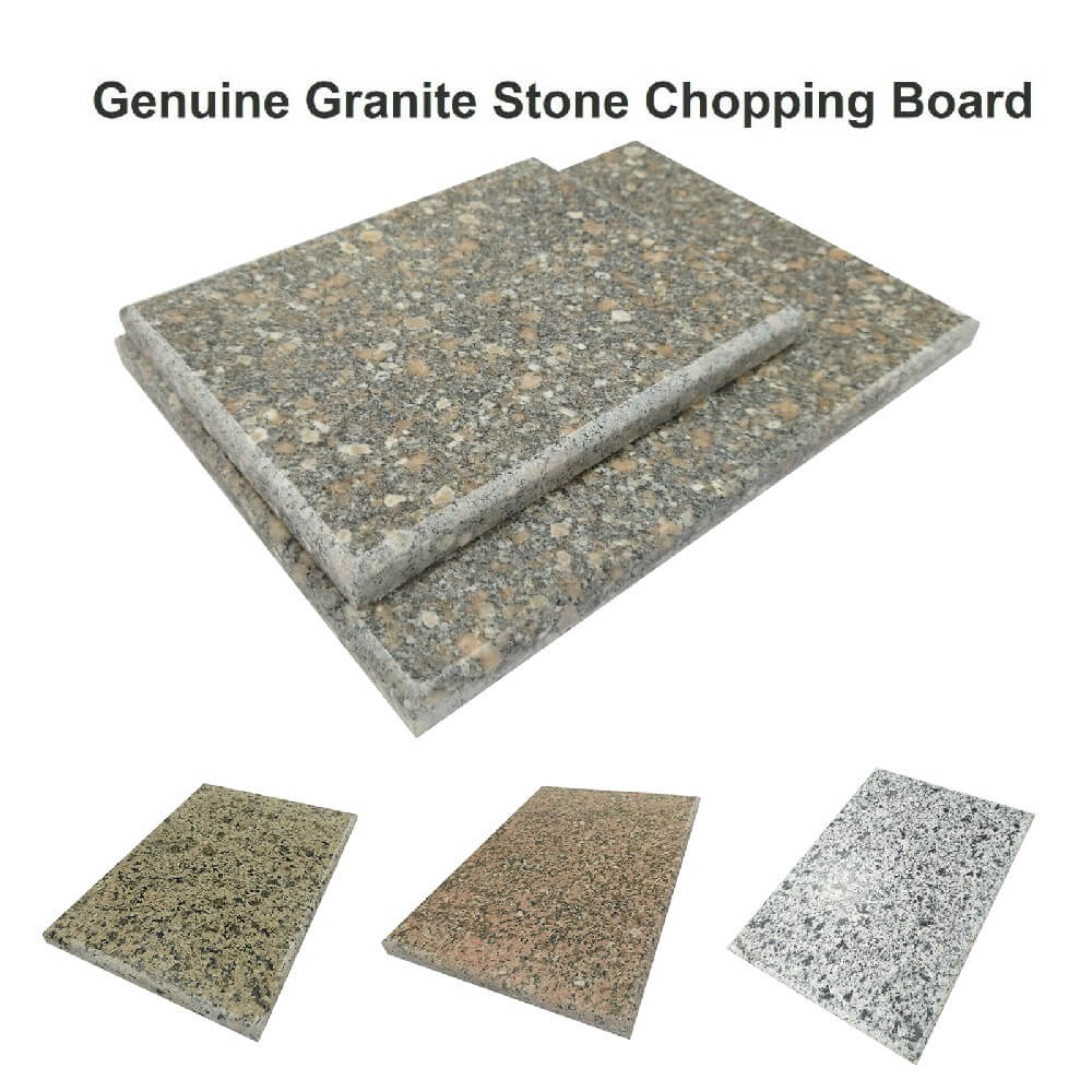 Genuine Granite Kitchen Rectangular Food Chopping Serving Board Worktop Saver
