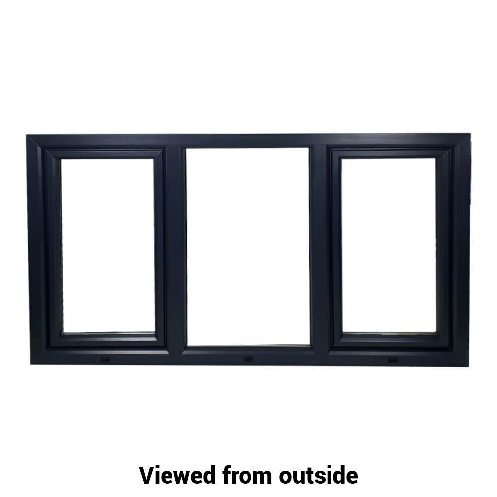 uPVC Left or Right & Top Hung Tilt and Turn Double Glazed Window Frame and Glass 70mm UK 2 Gasket Seal - Inside White Outside Anthracite