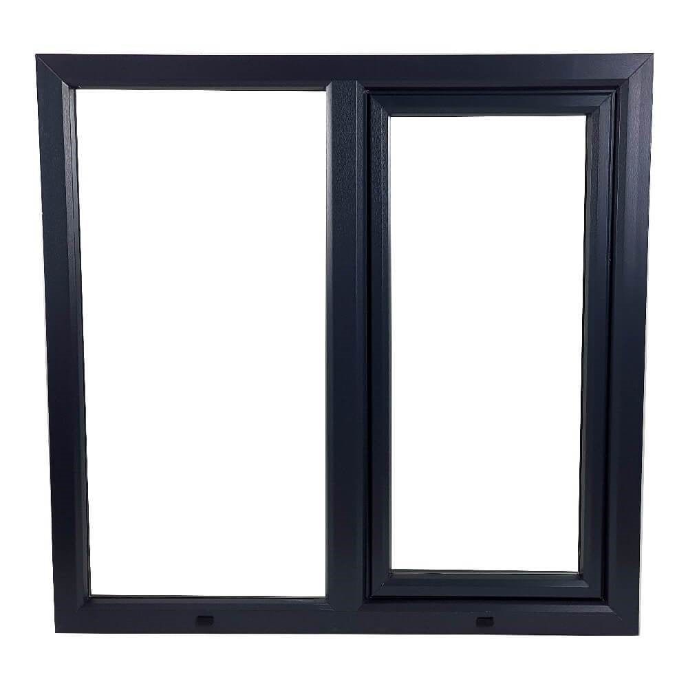 uPVC Side Hung Tilt and Turn Double Glazed Window Frame and Glass 70mm UK 2 Gasket Seal - Inside White Outside Anthracite
