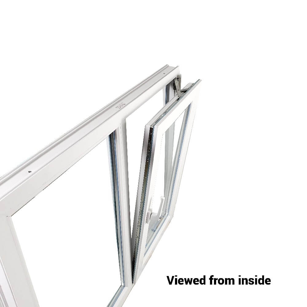 UPVC Side Hung Tilt and Turn Podwójna rama okienna i szkło 85mm UK 3 Uszczelka - wiele rozmiarów