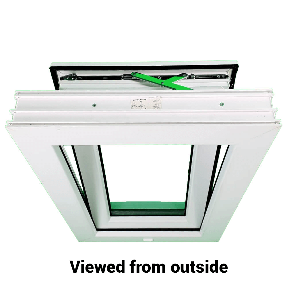 UPVC Podwójna rama okienna uchylno-obrotowa i szkło 85 mm UK 3 uszczelka - wiele rozmiarów 
