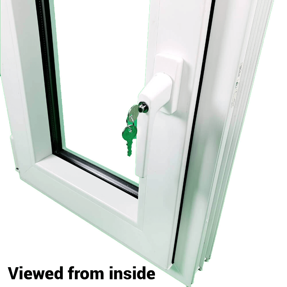 uPVC Tilt and Turn Double Glazed Window Frame and Glass 70mm UK 2 Gasket Seal - Inside White Outside Anthracite