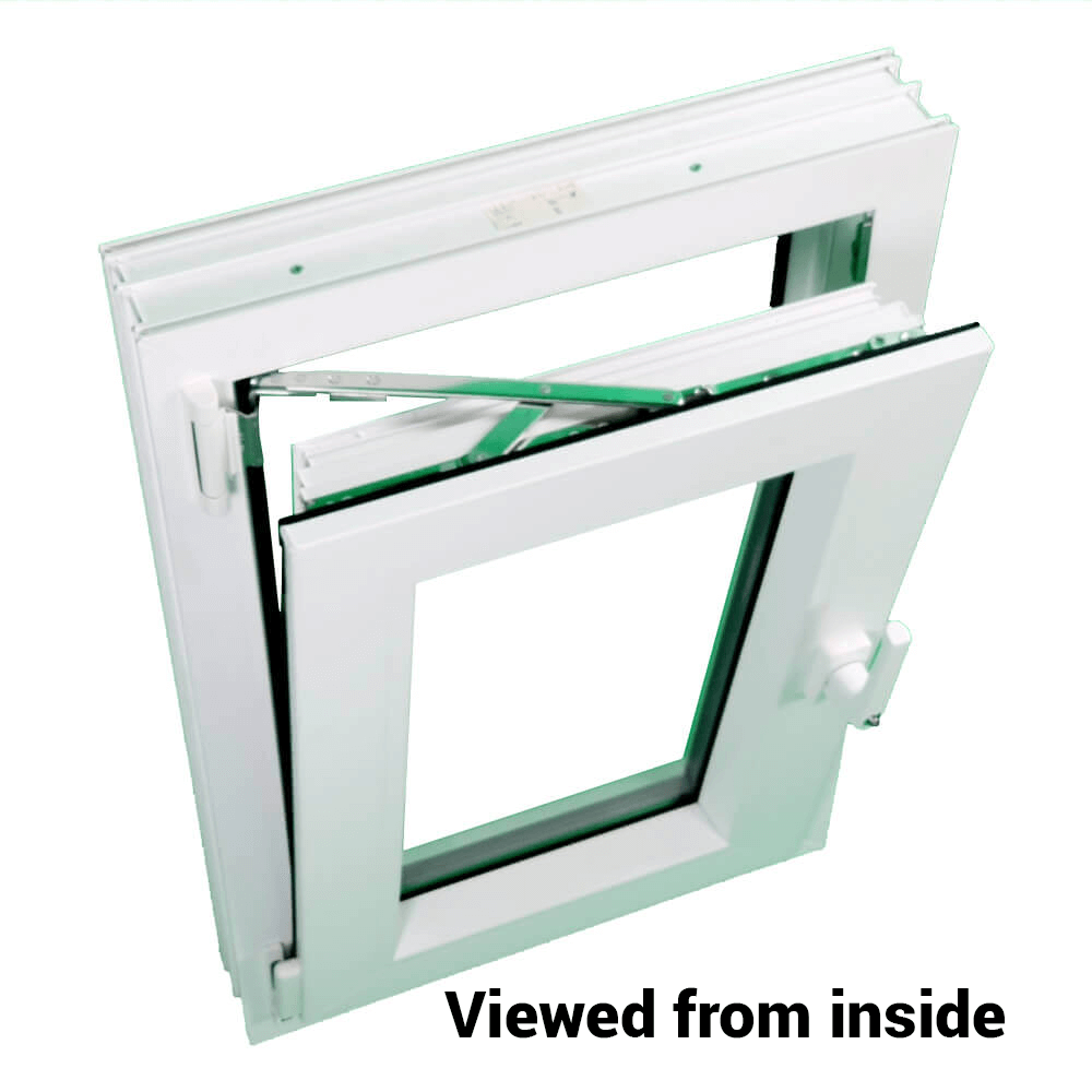 uPVC Tilt and Turn Double Glazed Window Frame and Glass 70mm UK 2 Gasket Seal - Inside White Outside Anthracite