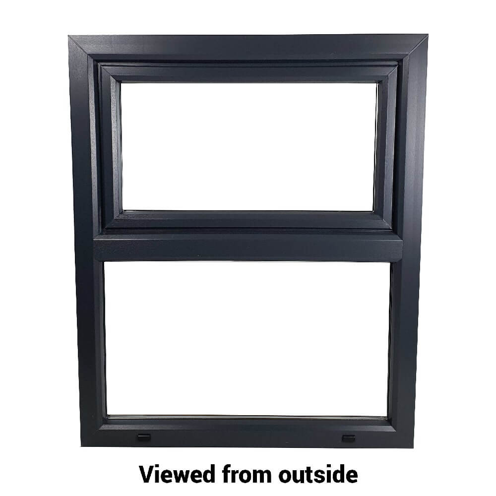 uPVC Top Hung Double Glazed Window Frame and Glass 70mm UK 2 Gasket Seal - Inside White Outside Anthracite