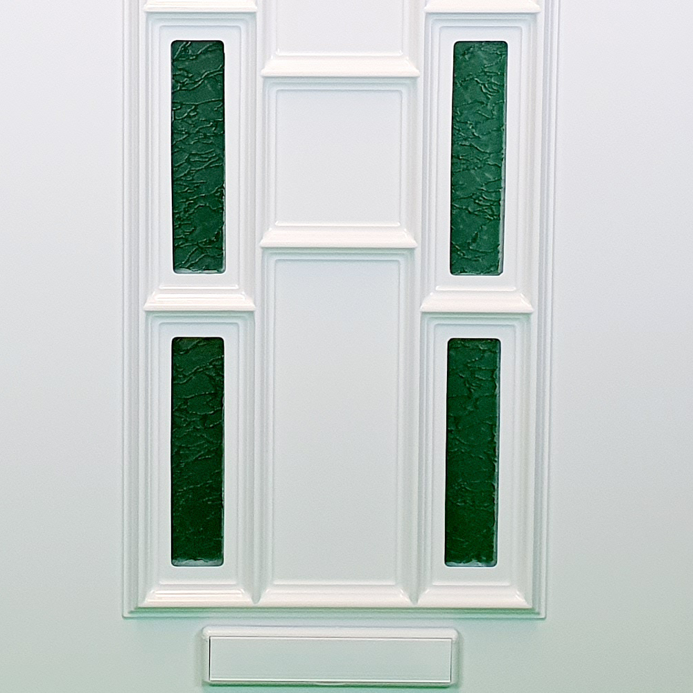 Panel drzwiowy biały PCV 24mm 870mm x 1970mm - Frezja (BAU 11-2) 