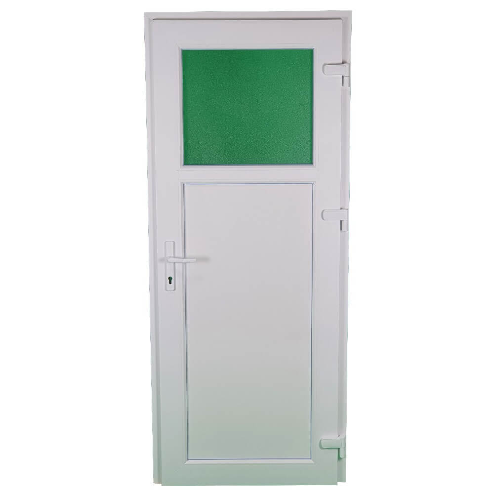 Set de uși din spate complet pre-atârnate alb PVC cu mâna stângă - (Kela) 