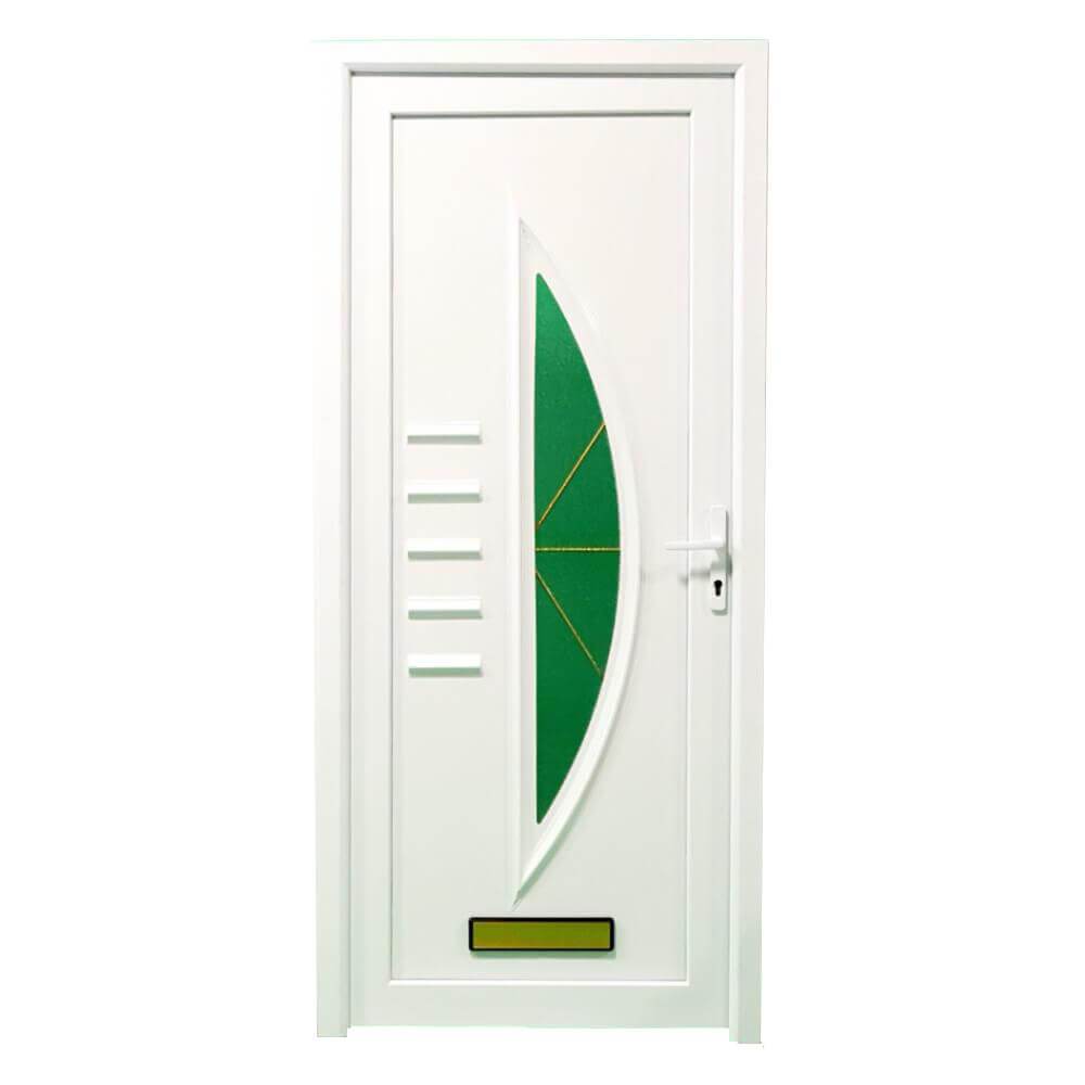 UPVC Biały, wstępnie zawieszony, pełny zestaw drzwi przednich 24 mm, lewy, zawieszany - (BAU 30 biały) 
